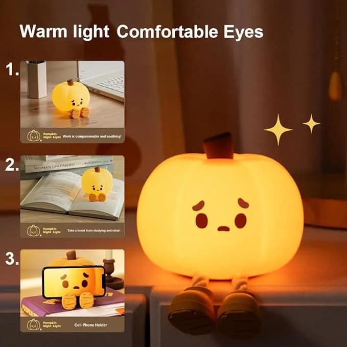 چراغ خواب رومیزی فانتزی PUMPKIN مدل K-1165 — تصویر ۶