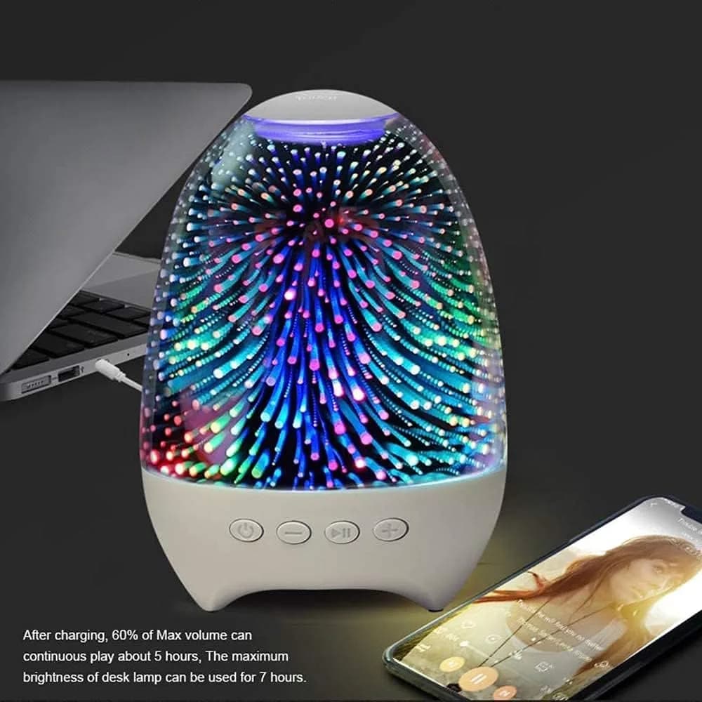 چراغ خواب رومیزی و اسپیکر TOUCH LAMP PORTABE SPEAKER مدل S609 — تصویر ۱۲