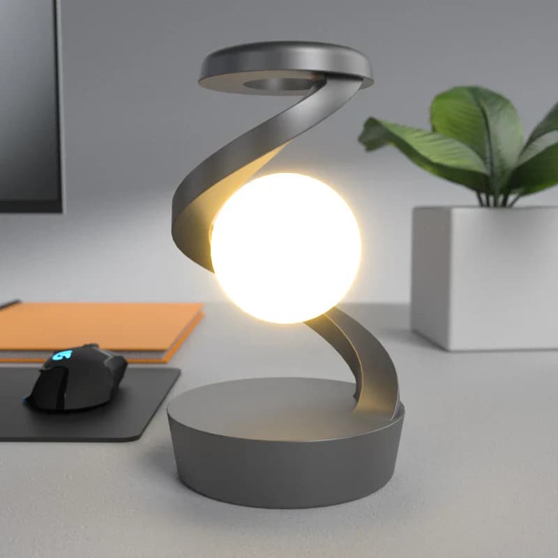 چراغ خواب رومیزی و شارژر بی سیم ROTATING SUSPENSION LAMP — تصویر ۱۲