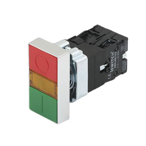 شاسی استارت استپ دوبل چراغدار آی سوییچ مدل XB2-BW8485 — تصویر ۳