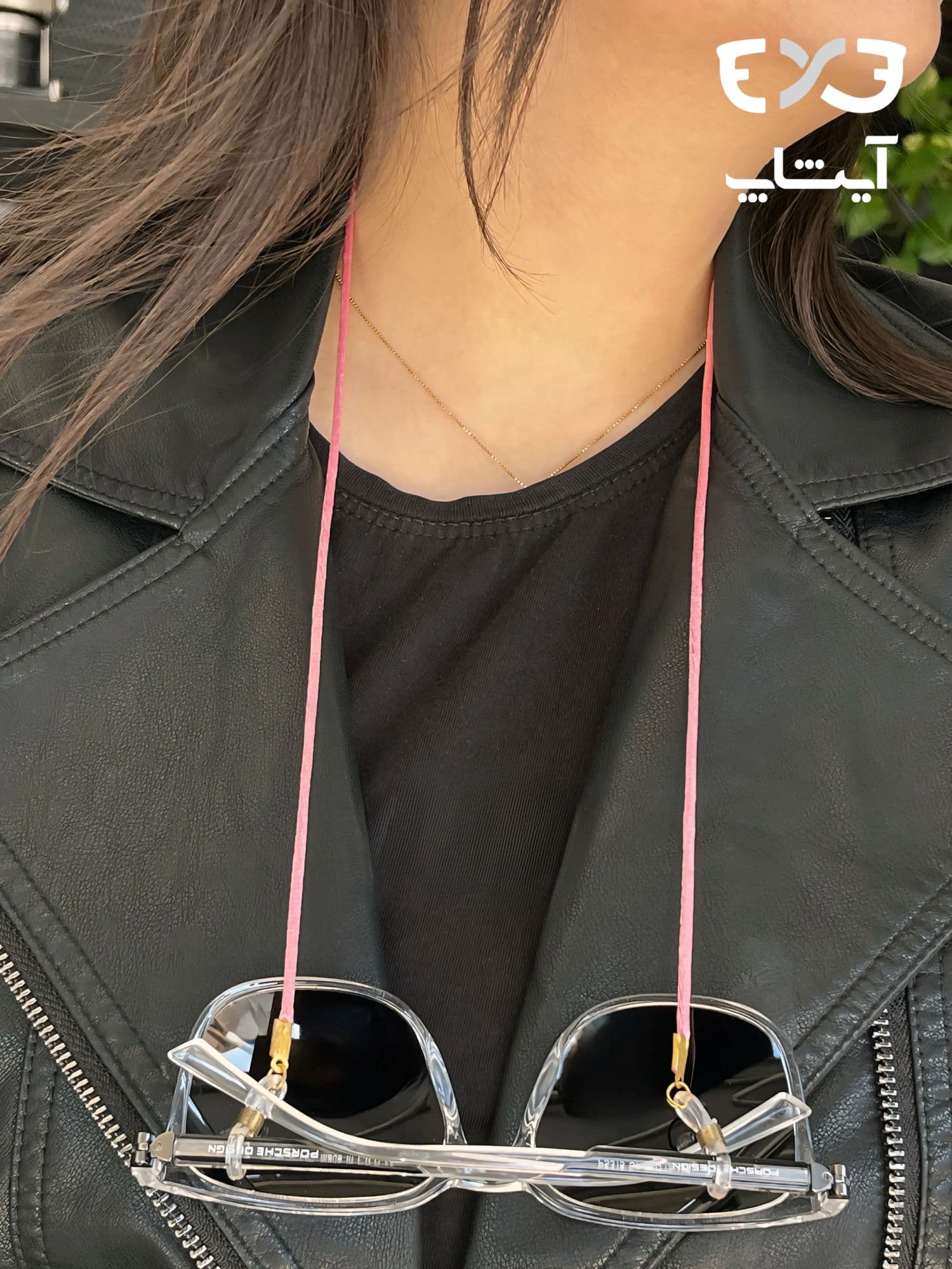 بند عینک ابریشمی صورتی — تصویر ۷