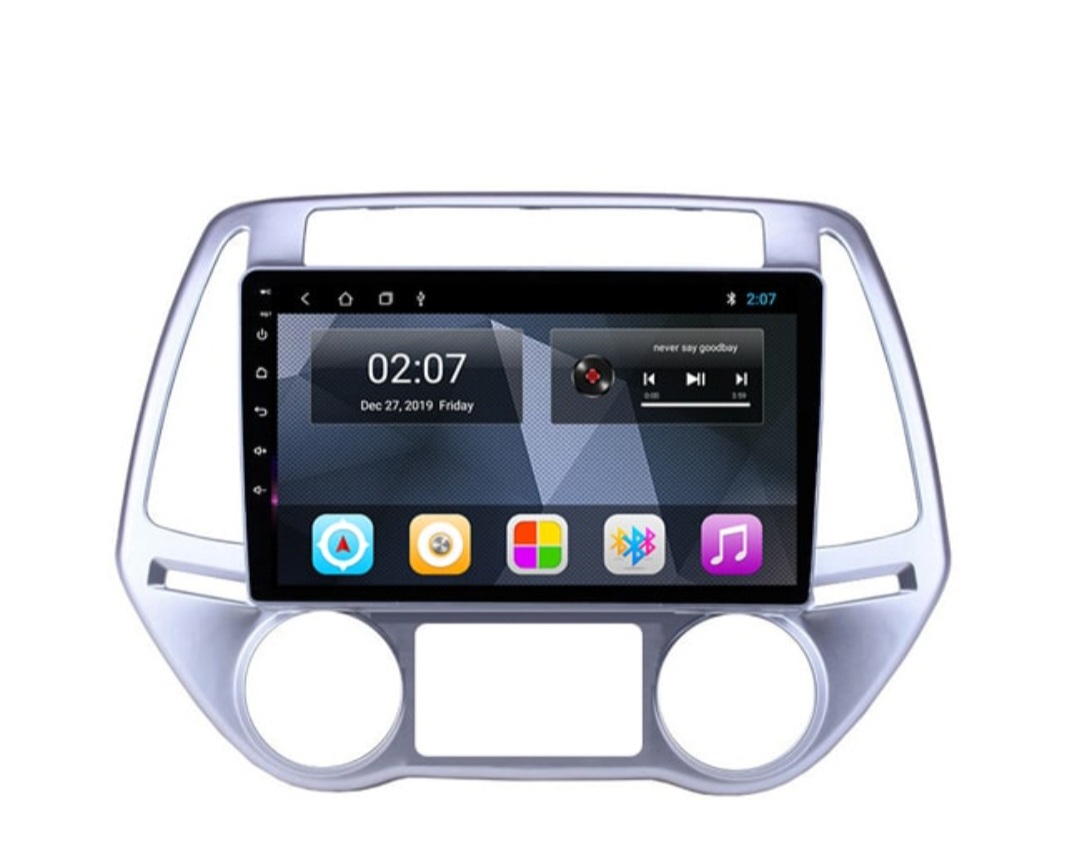مانیتور هیوندا i20 اندروید 11اینچ فابریک مدل t3l برند mediatech همراه با سیم کشی فابریک — تصویر ۲