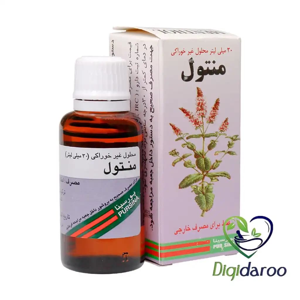 محلول غیر خوراکی منتول پورسینا ۳۰ میلی لیتری