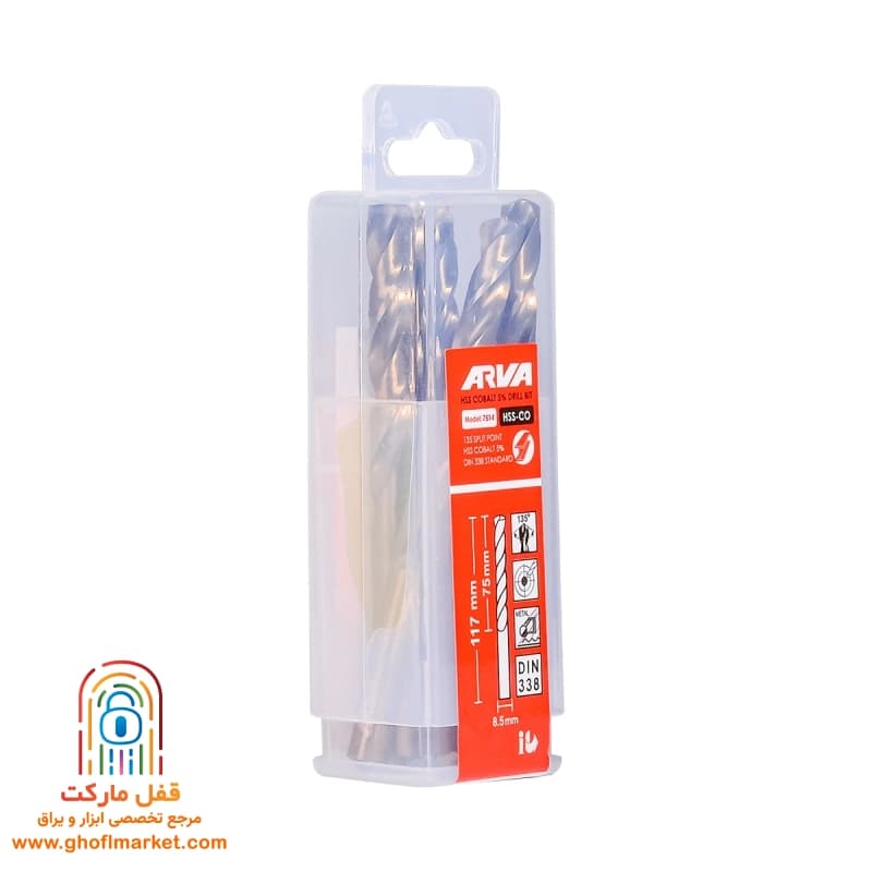 مته کبالت 5 درصد HSS سایز 8.5 آروا مدل 7514 — تصویر ۴