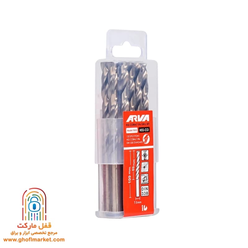مته کبالت 5 درصد HSS سایز 7.5 مدل 7512 — تصویر ۸