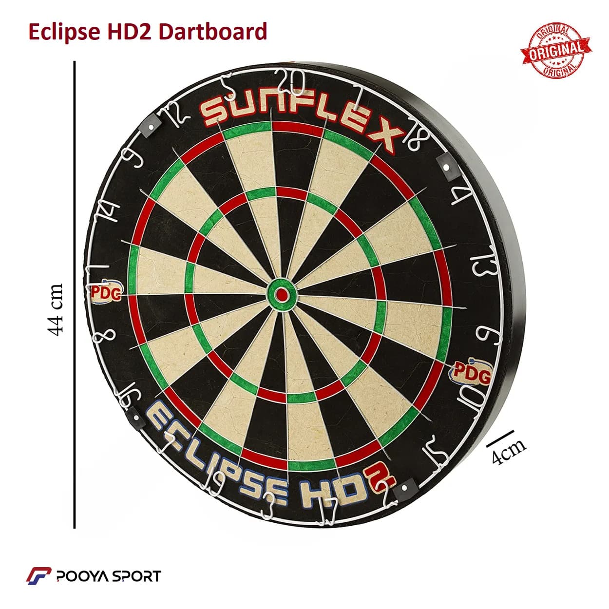 تخته دارت حرفه ای مسابقاتی Sunflex مدل Eclipse HD 2 سایز “18 اصل — تصویر ۳