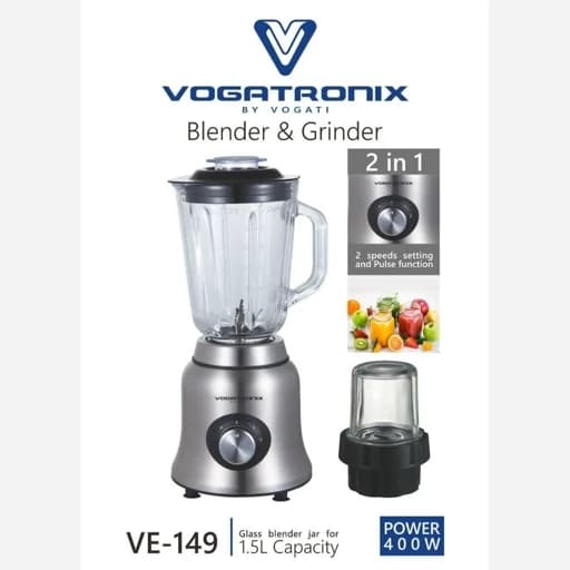 مخلوط کن و آسیاب وگاترونیکس مدل VE-149 | تیغه استیل و عملکرد پالس — تصویر ۵