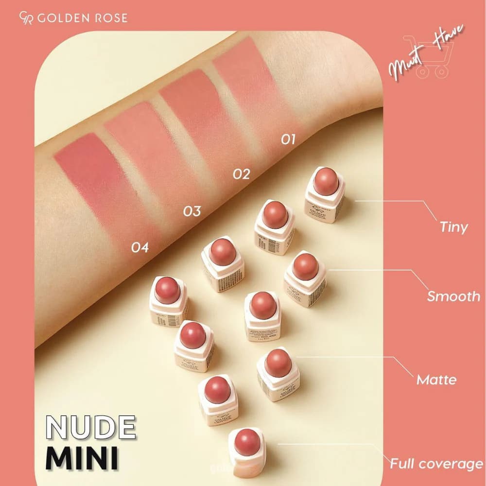 رژ لب مینی گلدن رز مدل Nude — تصویر ۳