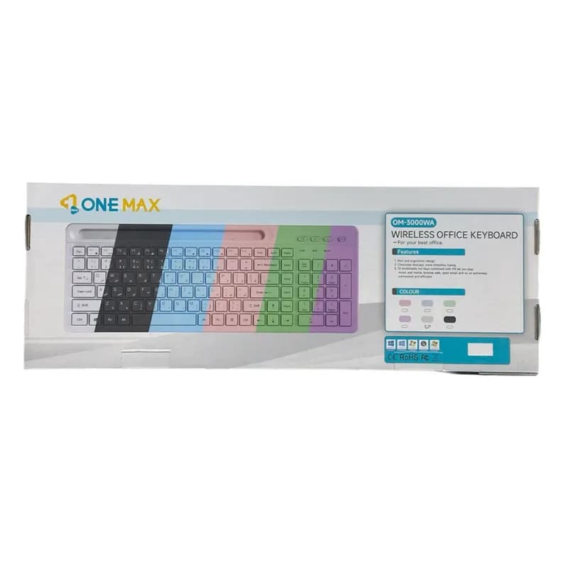 کیبورد بی سیم وان مکس مدل One Max OM-3000WA – سبز — تصویر ۹