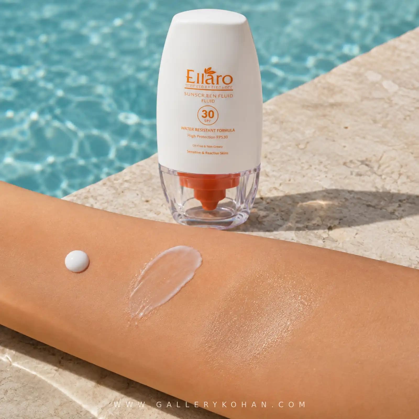 ضد آفتاب فلوئید الارو بی رنگspf30 فیزیکال — تصویر ۷