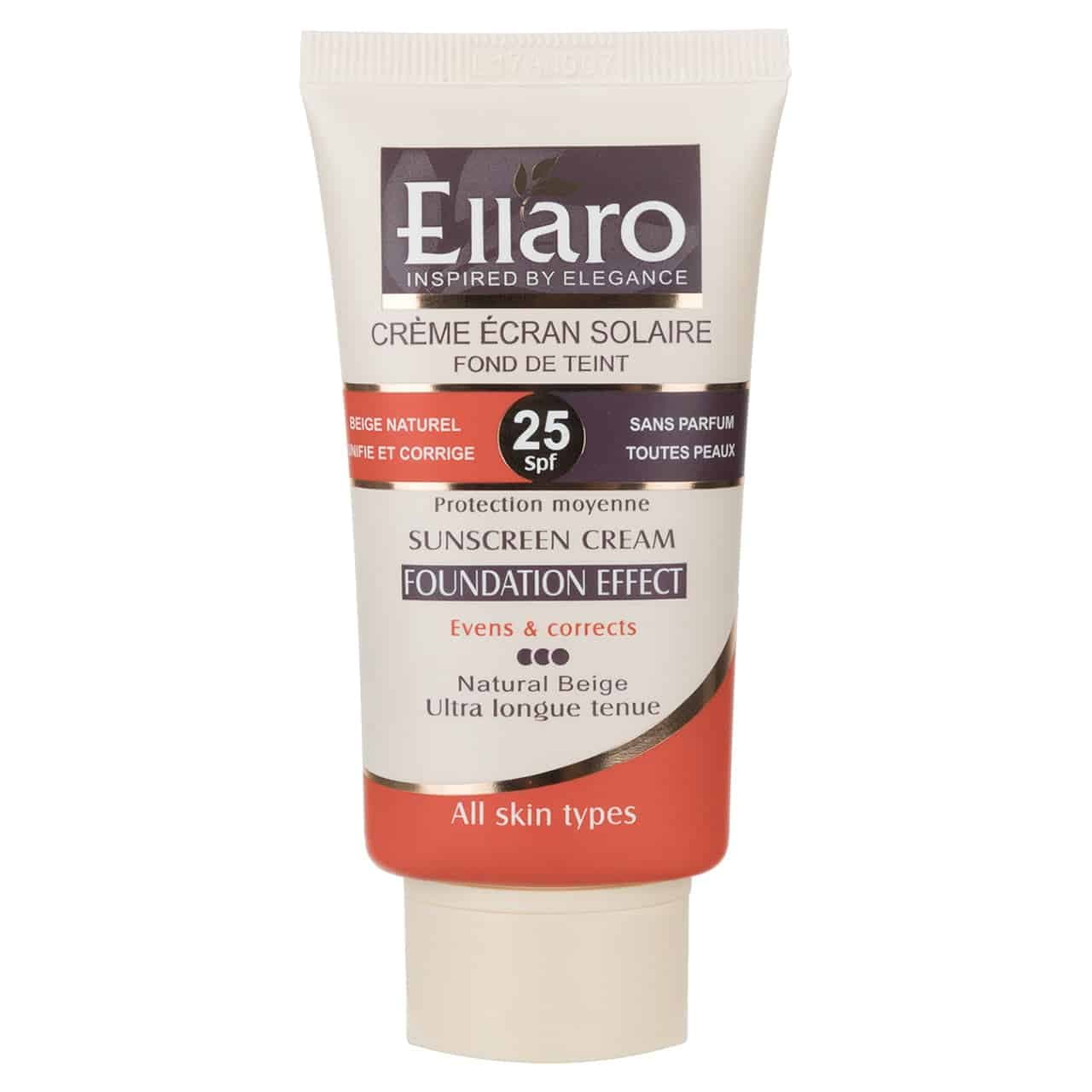 کرم ضد آفتاب کرم پودری الارو رنگ طبیعی spf 25 — تصویر ۶
