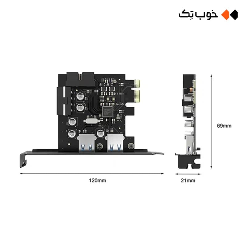 کارت PCIE اوریکو 2 پورت USB 3.0 مدل PME-4UI — تصویر ۱۲