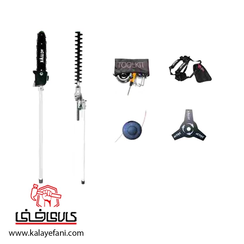 حاشیه زن کوله‌ای اکتیو چهار کاره بنزینی 1450 وات مدل AC-26941 — تصویر ۳