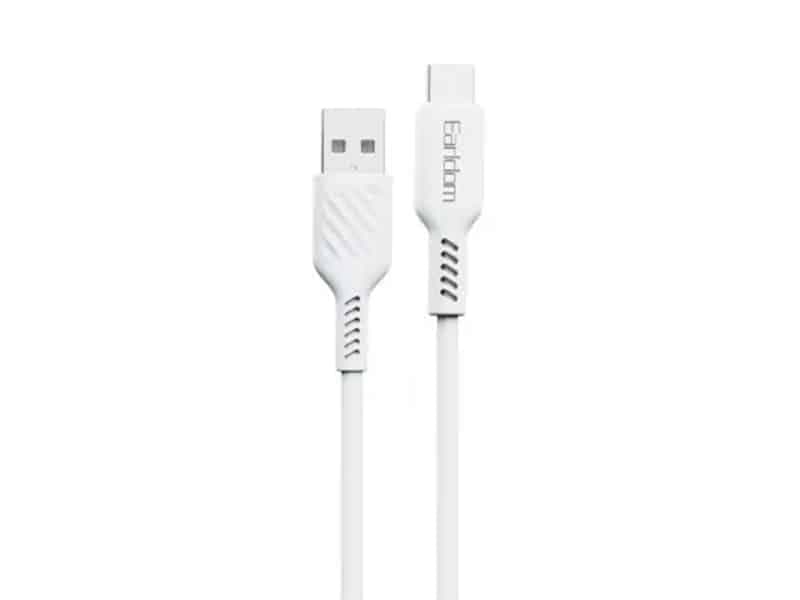 کابل فست شارژ یو اس بی به تایپ سی 2.4 آمپر یک متری ارلدام Earldom EC-171C USB-C Cable