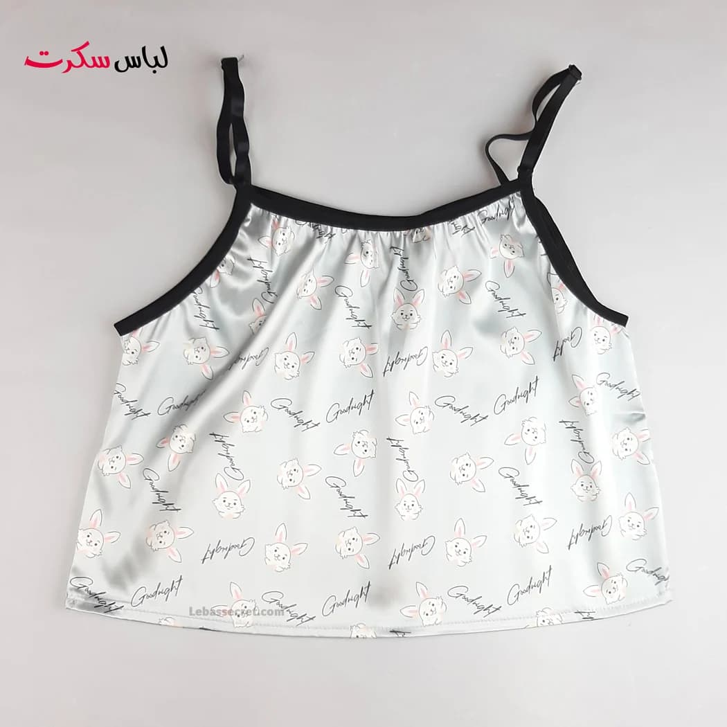تاپ و شلوارک ساتن فانتزی ls1128 — تصویر ۴