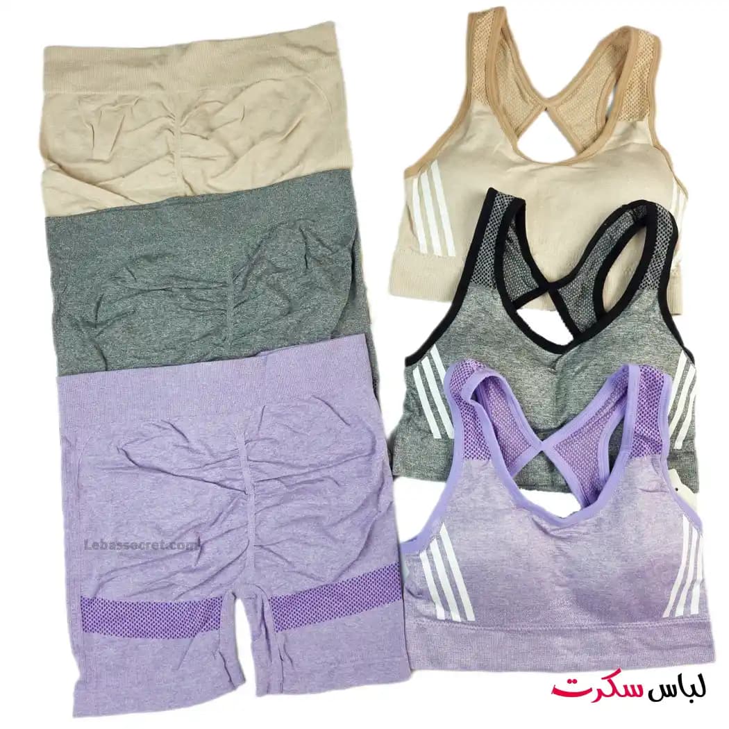 ست نیم تنه شورتک اسپرت حرفه ای ls02078 — تصویر ۶