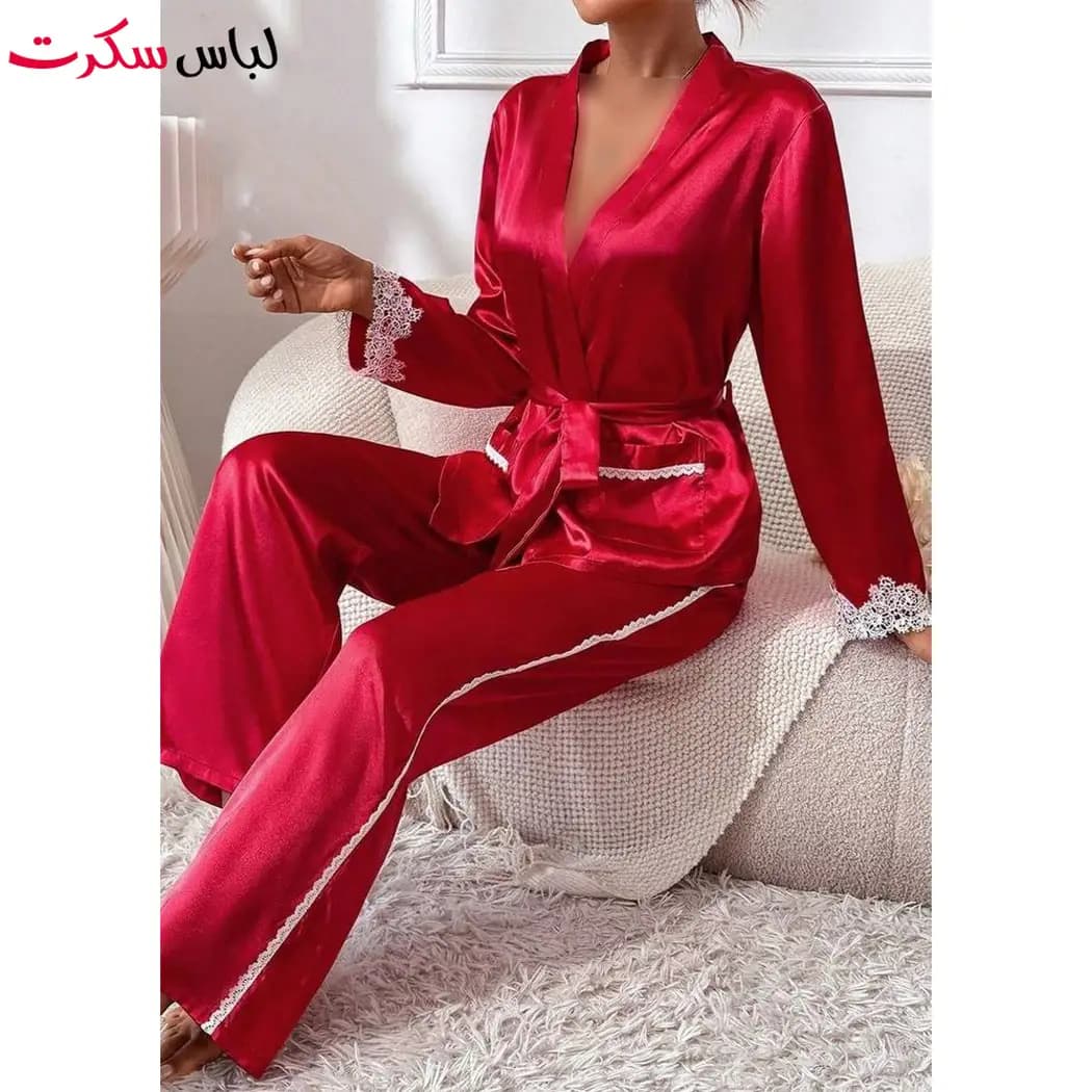 ست روبدوشامبر و شلوار و اسکرانچی زنانه 2252 — تصویر ۸