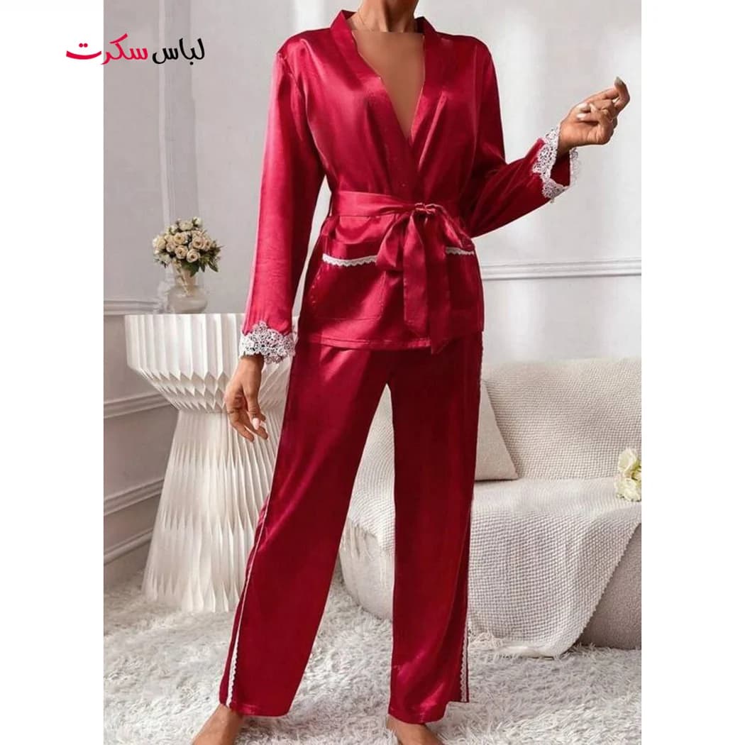 ست روبدوشامبر و شلوار و اسکرانچی زنانه 2252