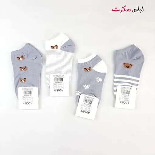 جوراب مچی زنانه طرح خرس j075 — تصویر ۷