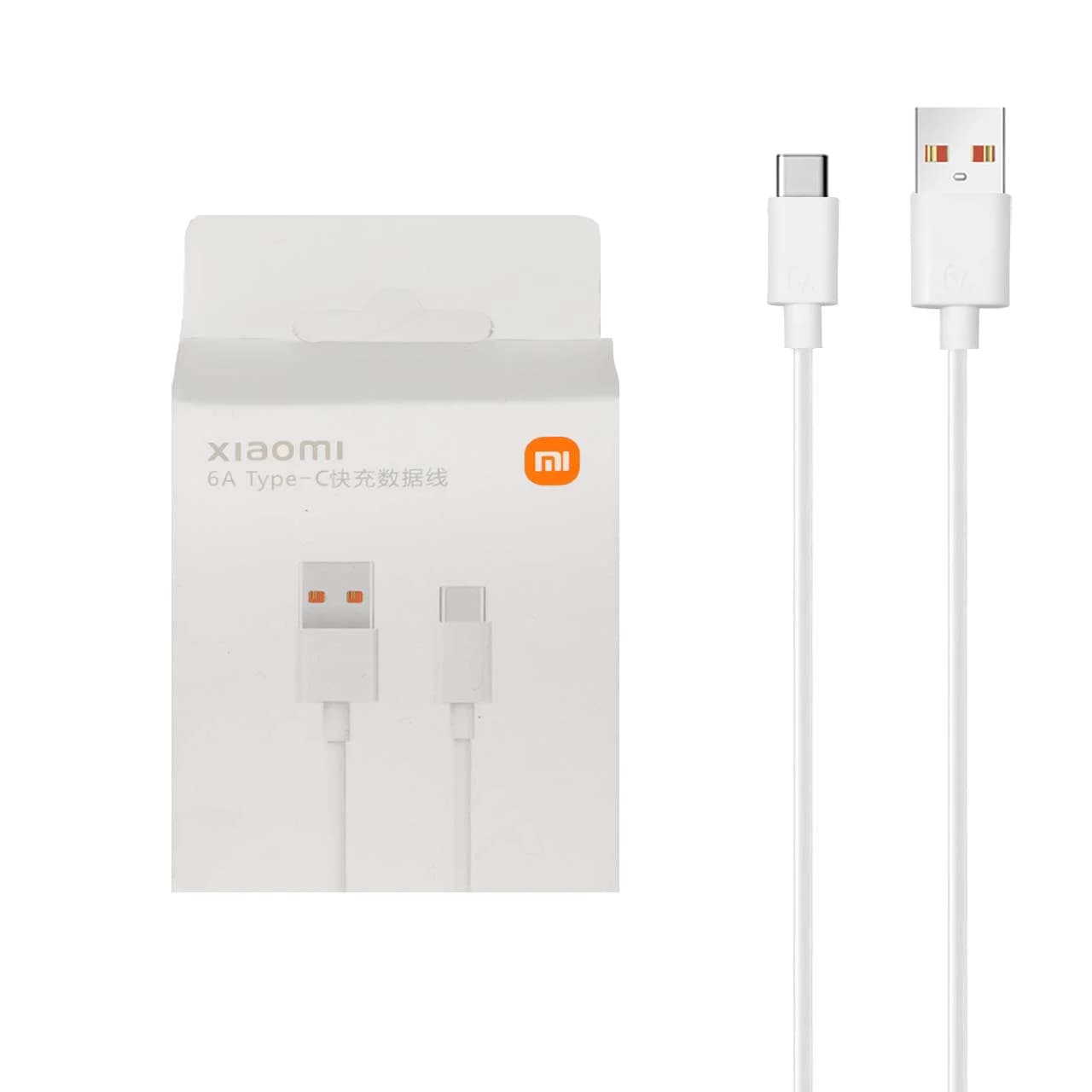 کابل شارژ فست Xiaomi Type-C 6A – سفید – NZR (اصل چین)