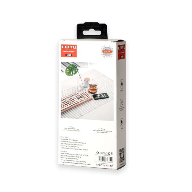 شارژر دیواری LH-28 لیتو همراه کابل MicroUSB — تصویر ۳