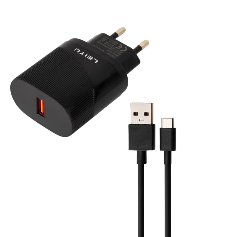 شارژر دیواری LH-28 همراه با کابل تایپ سی لیتو (LEITU) — تصویر ۵