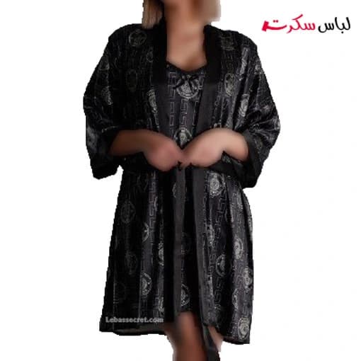 روبدوشامبر ساتن ابریشم زنانه ورساچه Versace507 — تصویر ۳