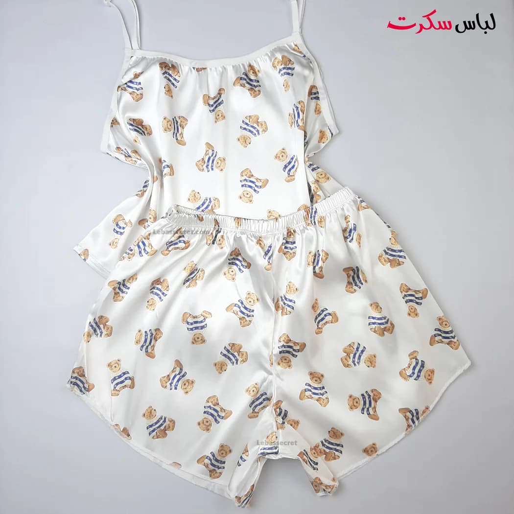 تاپ و شلوارک فانتزی ساتن lebassecret0823 — تصویر ۳