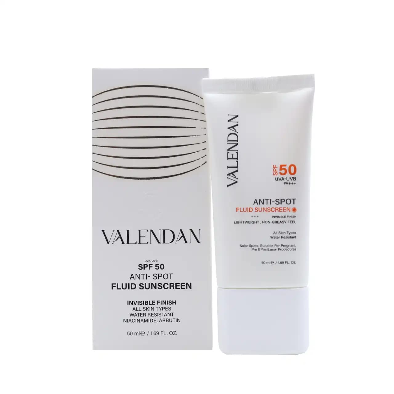ضد آفتاب فلوئید ضد لک SPF 50 ولندان 50 میلی لیتر