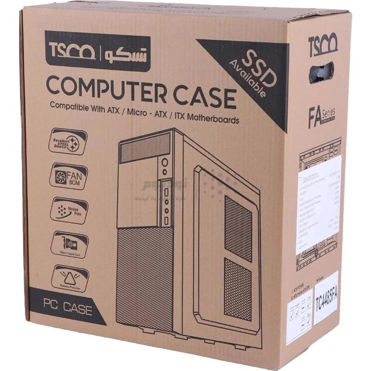 کیس کامپیوتر TSCO مدل TC4485FA – مشکی — تصویر ۷