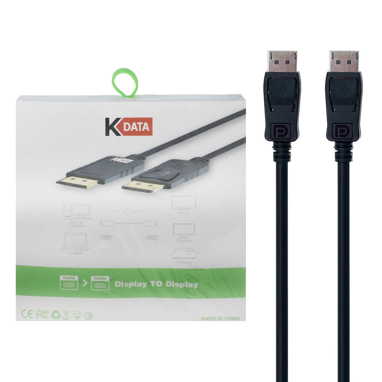 کابل 1.8 متری KDATA Display To Display – مشکی – RYL