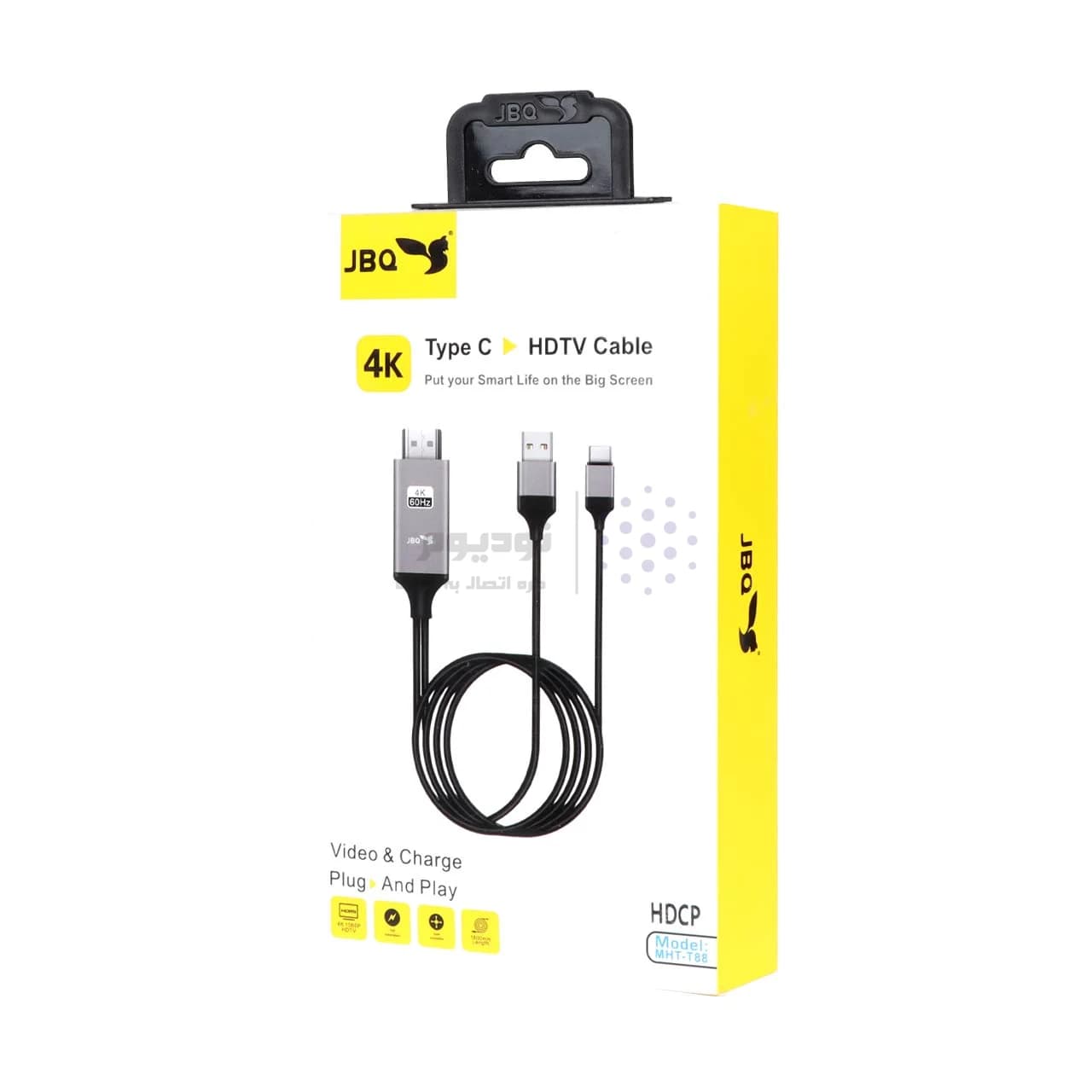 کابل JBQ Type-C To HDMI مدل MHT-T88 – مشکی (گارانتی یکساله رصاصی) — تصویر ۵