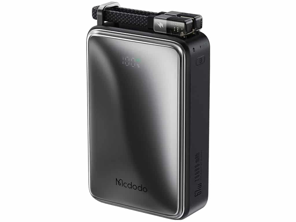 پاور بانک تایپ سی و یو اس بی 67 وات 20000 همراه با کابل دوسر تایپ سی مک دودو Mcdodo MC-433 Ultra Mini Digital Display Power Bank