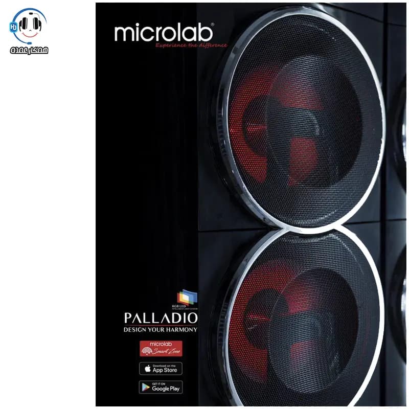 اسپیکر خانگی PALLADIO-8III میکرولب مشکی — تصویر ۵