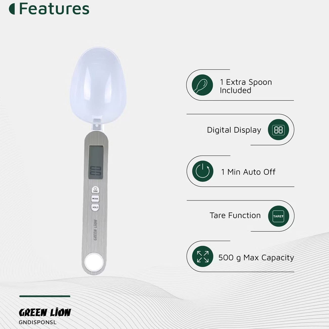 ترازو قاشقی گرین لاین GREEN LION اصل مدل GL-SL3 دیجیتال — تصویر ۱۲