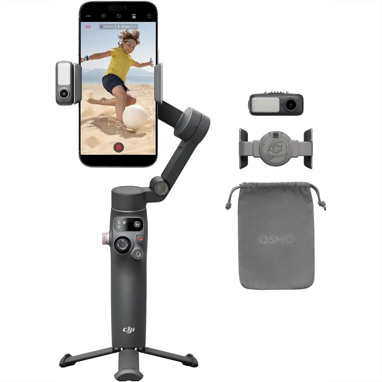 گیمبال و استابلایزر موبایل سه محوره دی جی آی مدل7P با کیف ضد ضربه — تصویر ۹