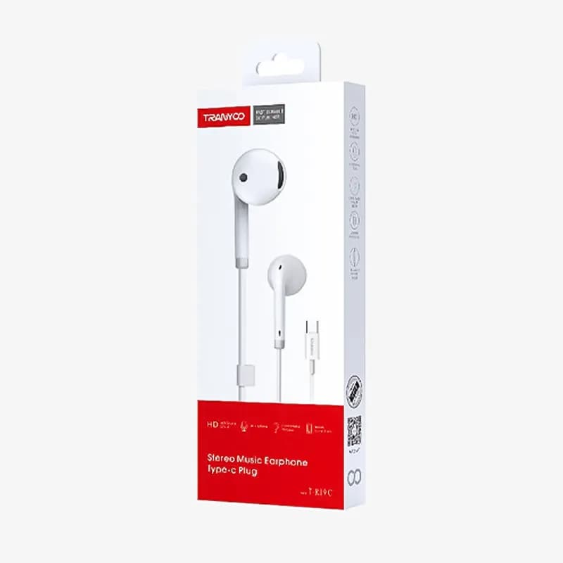 هندزفری سیمی تایپ سی ترانیو مدل Tranyoo T-R19C — تصویر ۴