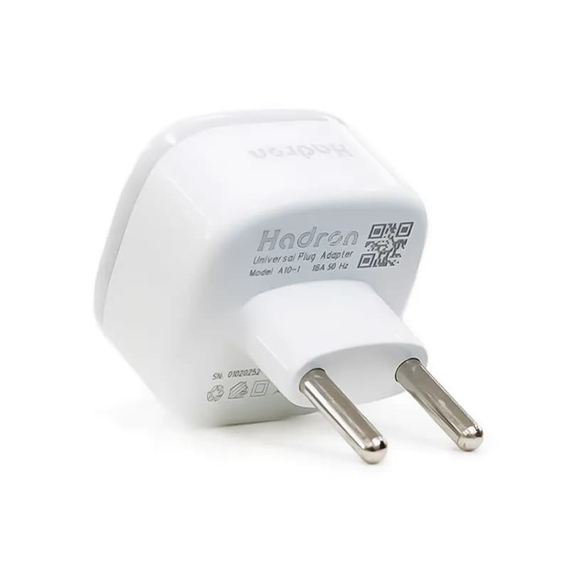 مبدل برق 3 به 2 چراغدار هادرون مدل Hadron A10-1 – سفید — تصویر ۳