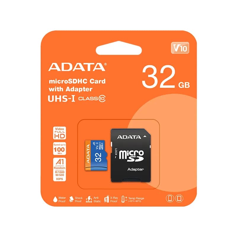 کارت حافظه MicroSDHC ای دیتا Premier V10 کلاس 10 ظرفیت 32 گیگابایت + خشاب — تصویر ۴
