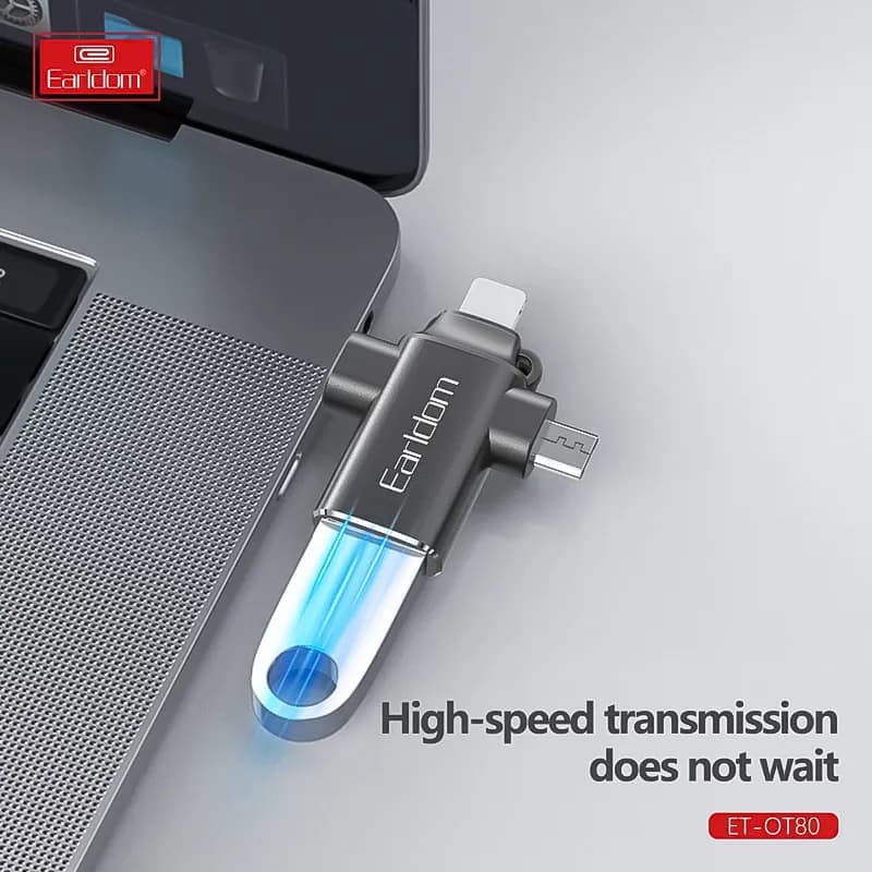 مبدل OTG سه کاره USB3.0 ارلدام مدل Earldom ET-OT80 — تصویر ۳