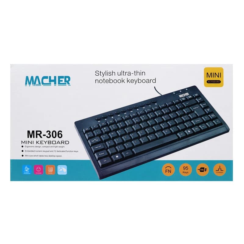 مینی کیبورد سیم دار مچر مدل Macher MR-306 — تصویر ۵