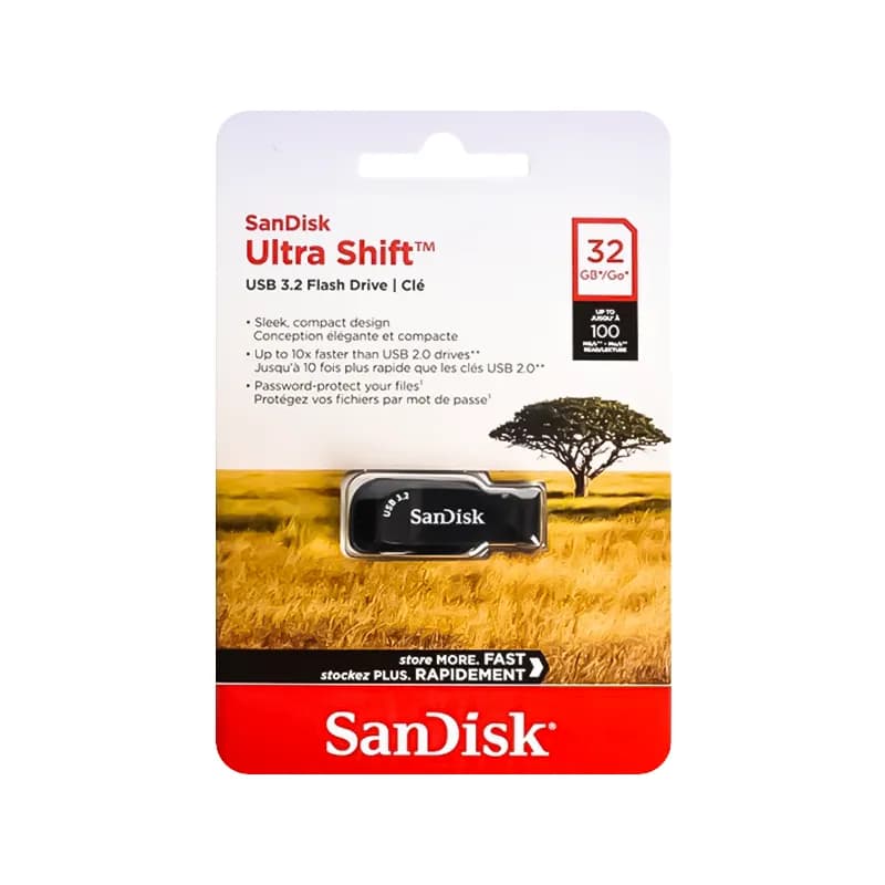 فلش مموری USB3.2 سن دیسک مدل Ultra Shift CZ410A ظرفیت 32 گیگابایت