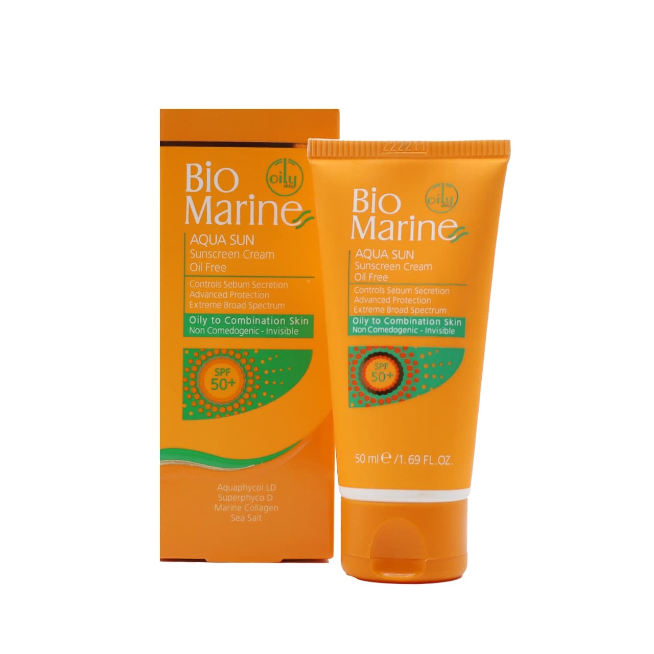 کرم ضد آفتاب فاقد چربی بی رنگ SPF 50 مناسب پوست چرب و مختلط بايومارين 50 میلی‌ لیتر — تصویر ۷