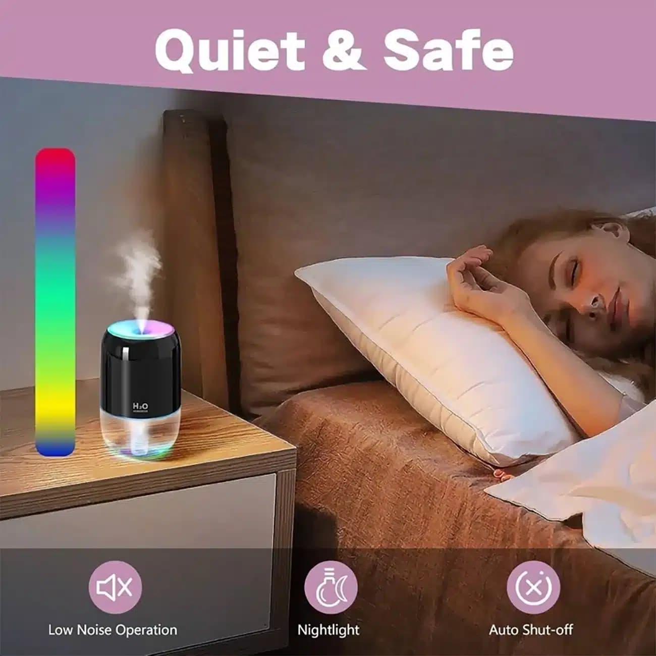 بخور سرد و رطوبت ساز مدل 988 با چراغ LED و حجم 200 میلی‌لیتر — تصویر ۵