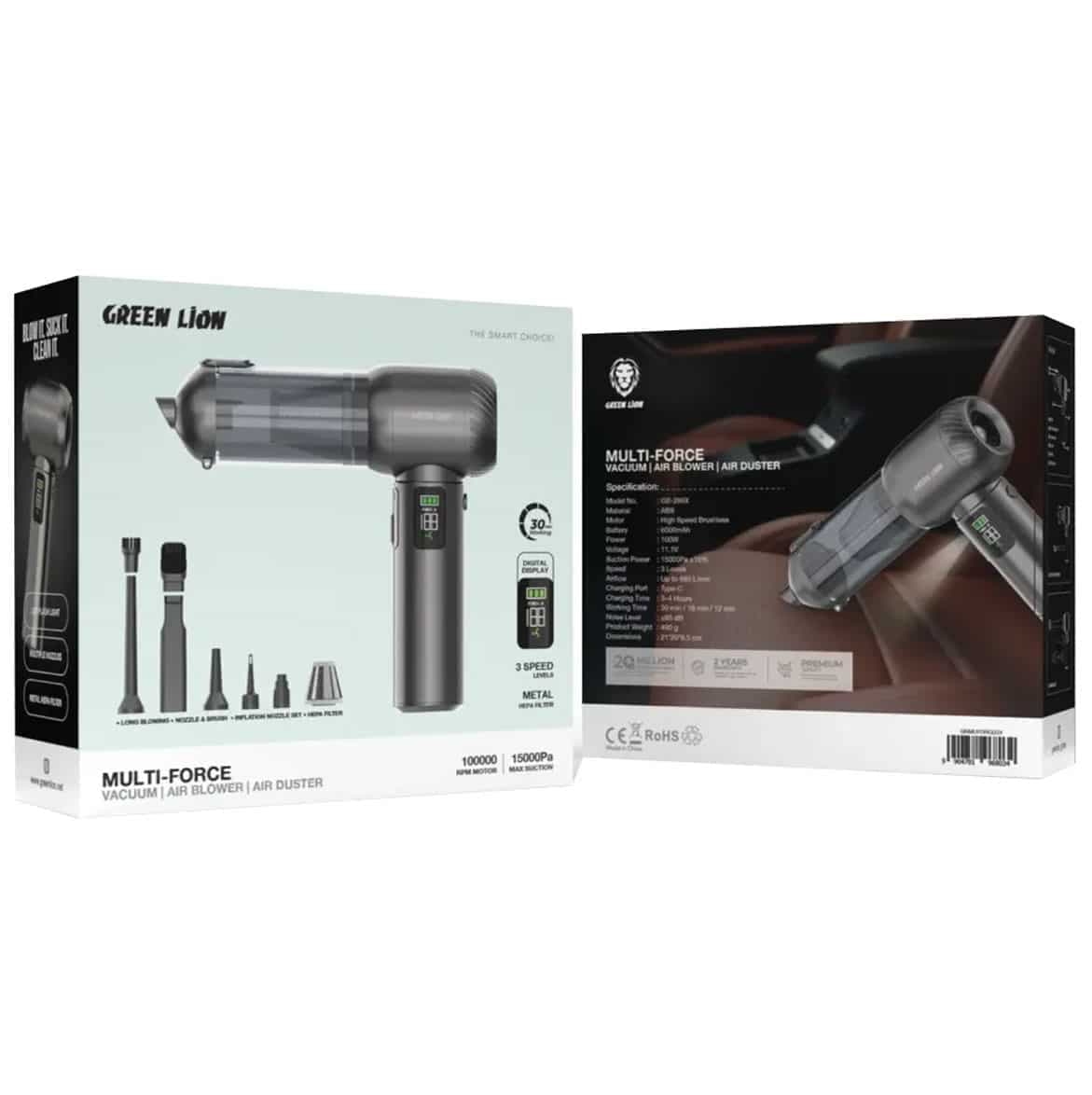 جارو شارژی و جت فن گرین لاین مدل GB-286X چند منظوره — تصویر ۸
