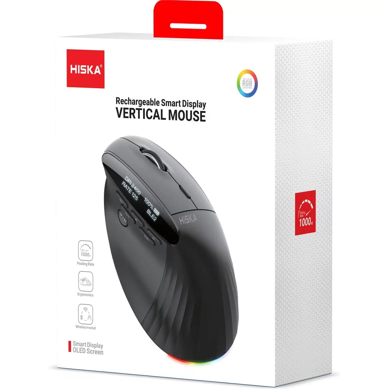 ماوس بی سیم شارژی هیسکا HISKA مدل HX-MO365 دو حالته — تصویر ۲