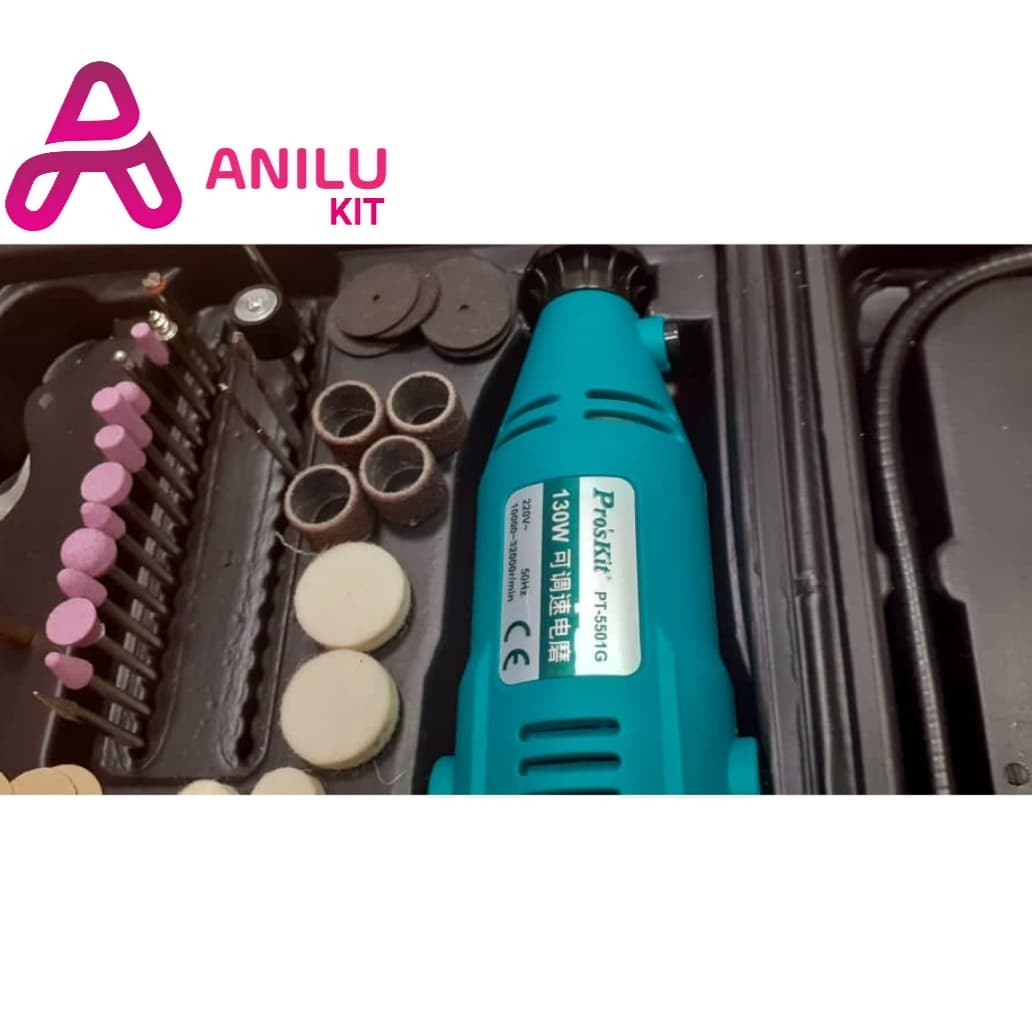 ست مینی دریل انگشتی پیشرفته پروسکیت Proskit مدل PT-5501 — تصویر ۱۱