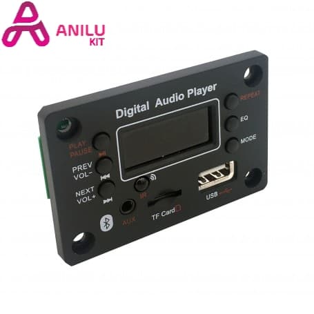 پخش کننده بلوتوثی 12V پنلی MP3 پشتیبانی از MicroSD و USB با ریموت کنترل — تصویر ۳