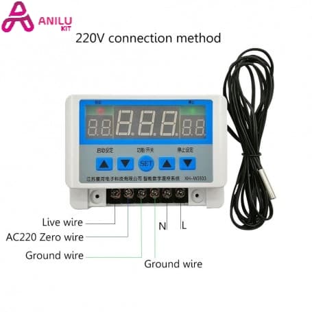 ترموستات دیجیتال و تایمر 220VAC مدل XH-W3103 — تصویر ۱۲