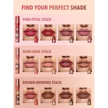 رژلب 4تایی شیگلم مدل MEGA LIP STACKS — تصویر ۵